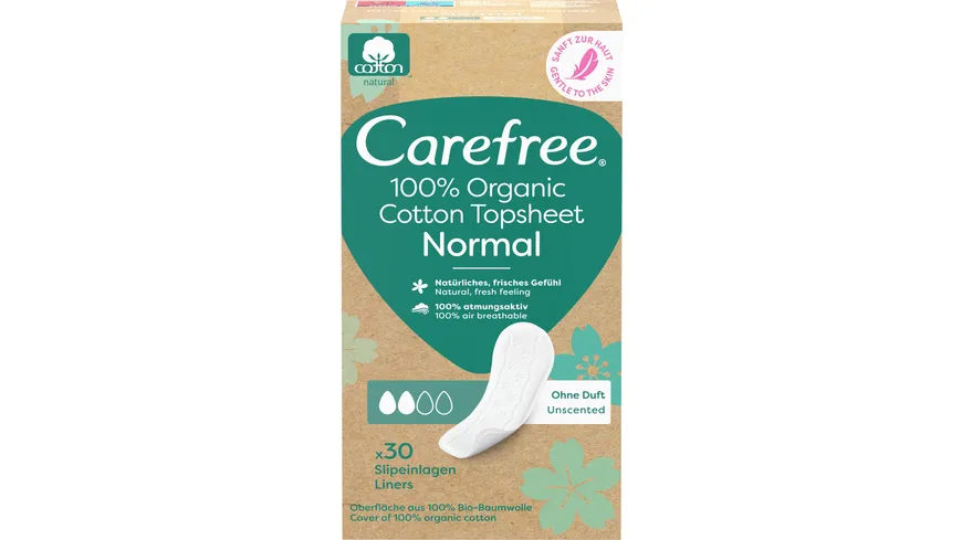 Carefree Slipeinlagen Organic Cotton Normal