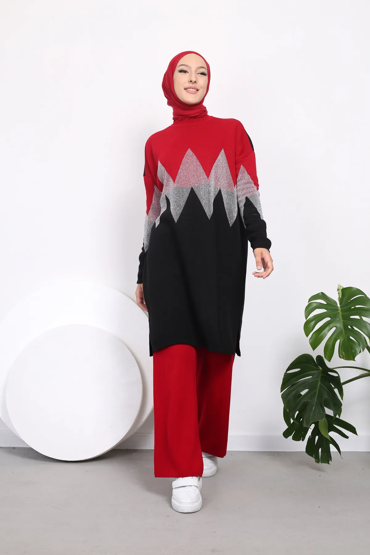 VOLT CLOTHİNG  Zweiteiler - Rot - Regular Fit