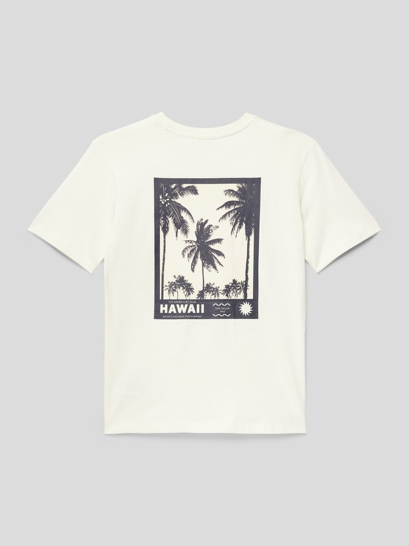 T-Shirt mit Statement-Print in offwhite