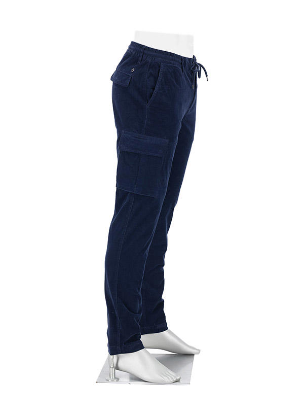 Alberto, Cargohose John, Slim Fit, Cord, navy