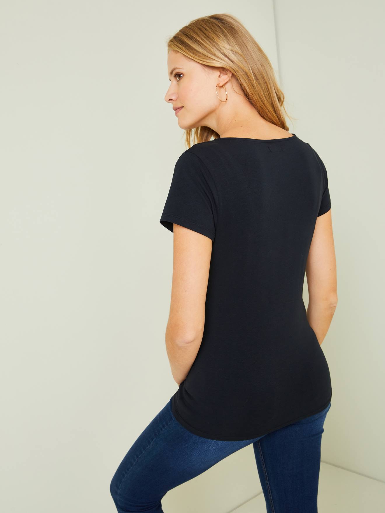 Vertbaudet 2er-Pack T-Shirts für Schwangerschaft & Stillzeit Oeko-Tex - pack marine/grau