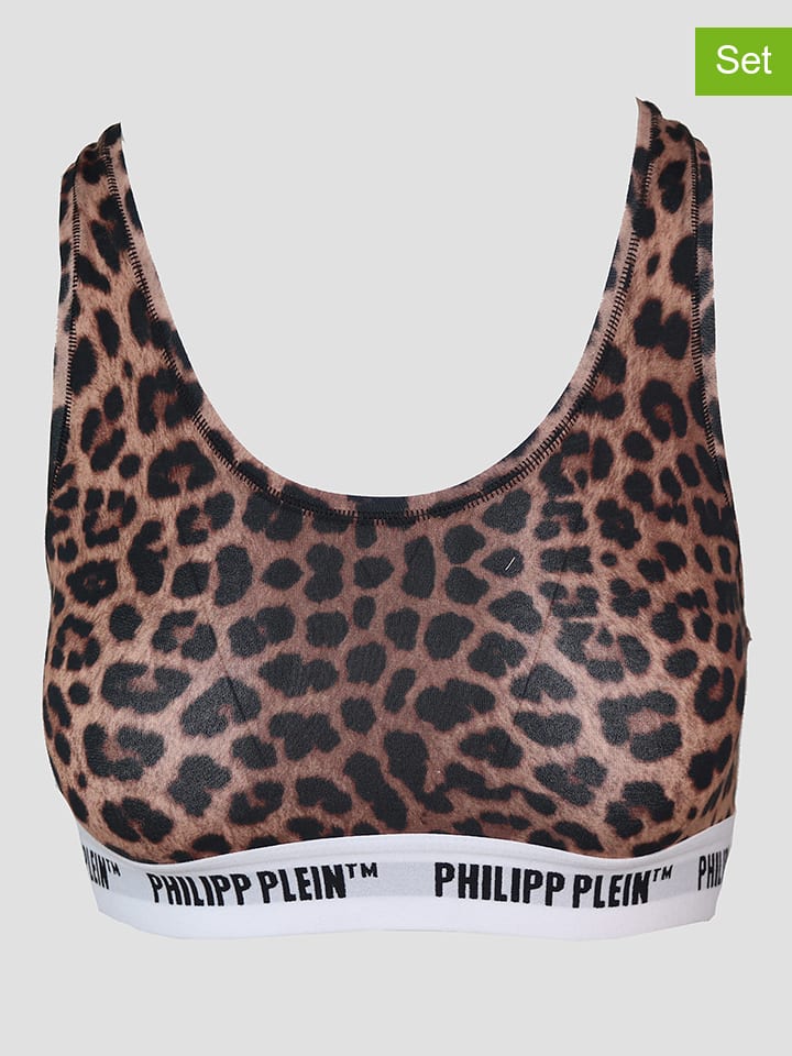 Philipp Plein 2er-Set: Sport-BHs in Hellbraun günstig kaufen