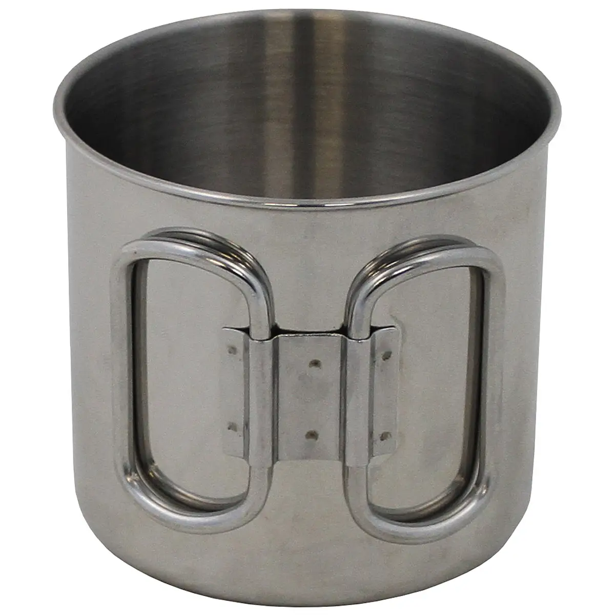 Tasse Edelstahl mit Klappgriffen