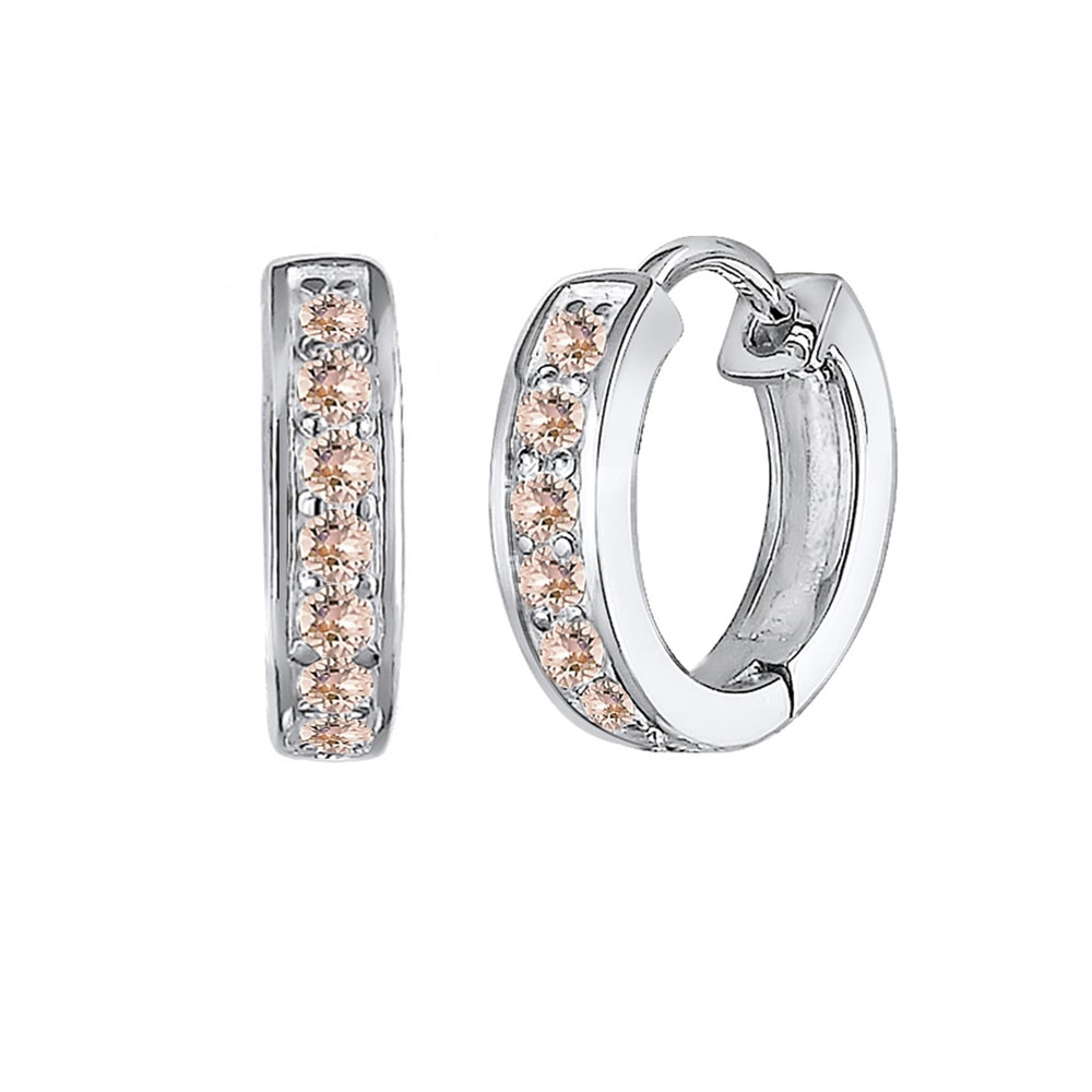 Elli Elli Boucles d'Oreilles Creolen Funkelnd Kristalle 925 Silber Boucles d'oreilles