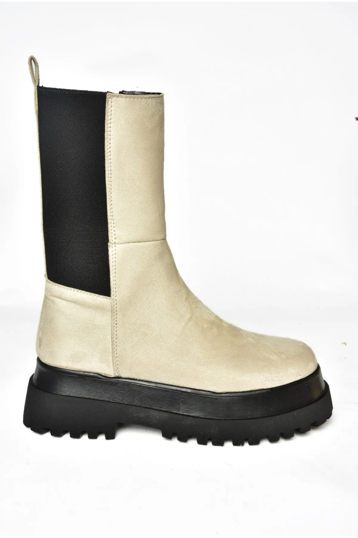 Fox Shoes  Beige Wildlederstiefel für Damen J267063102