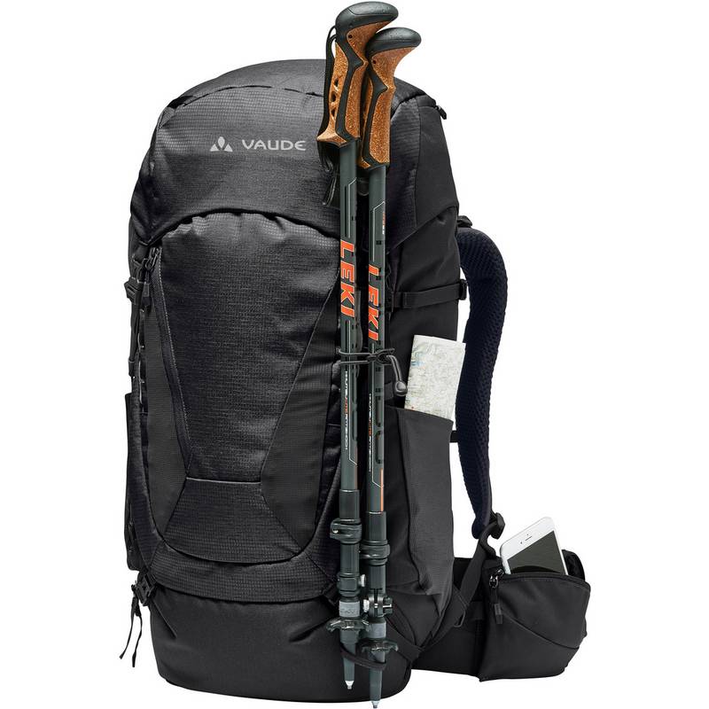 VAUDE Asymmetric 42+8, black Trekkingrucksack