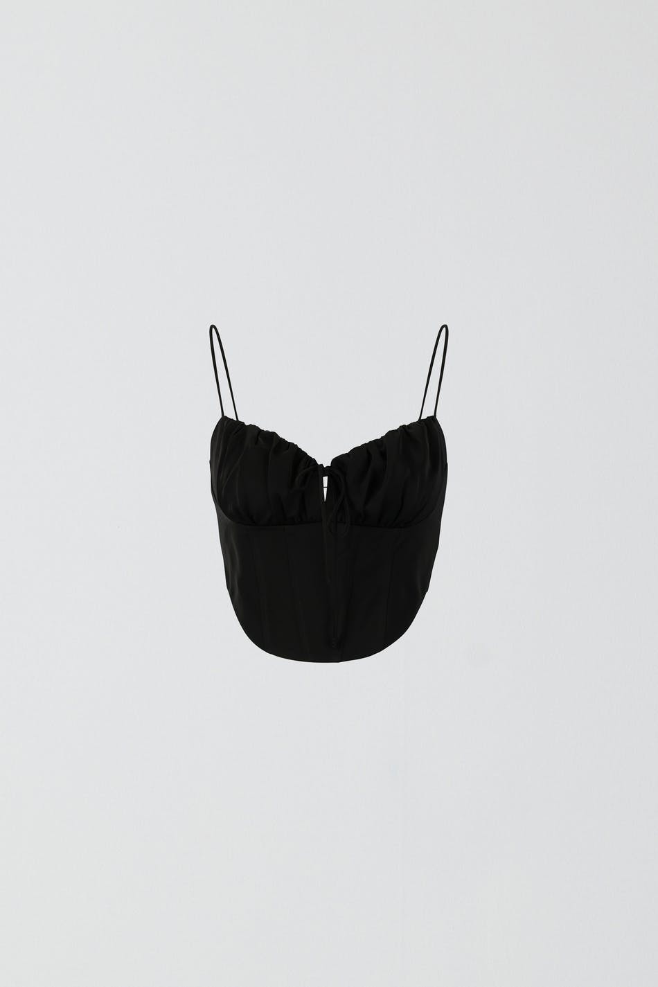 Gathered bust strap top