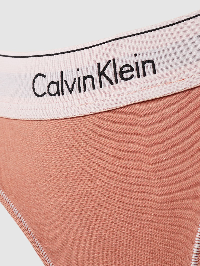String mit elastischem Logo-Bund in altrosa