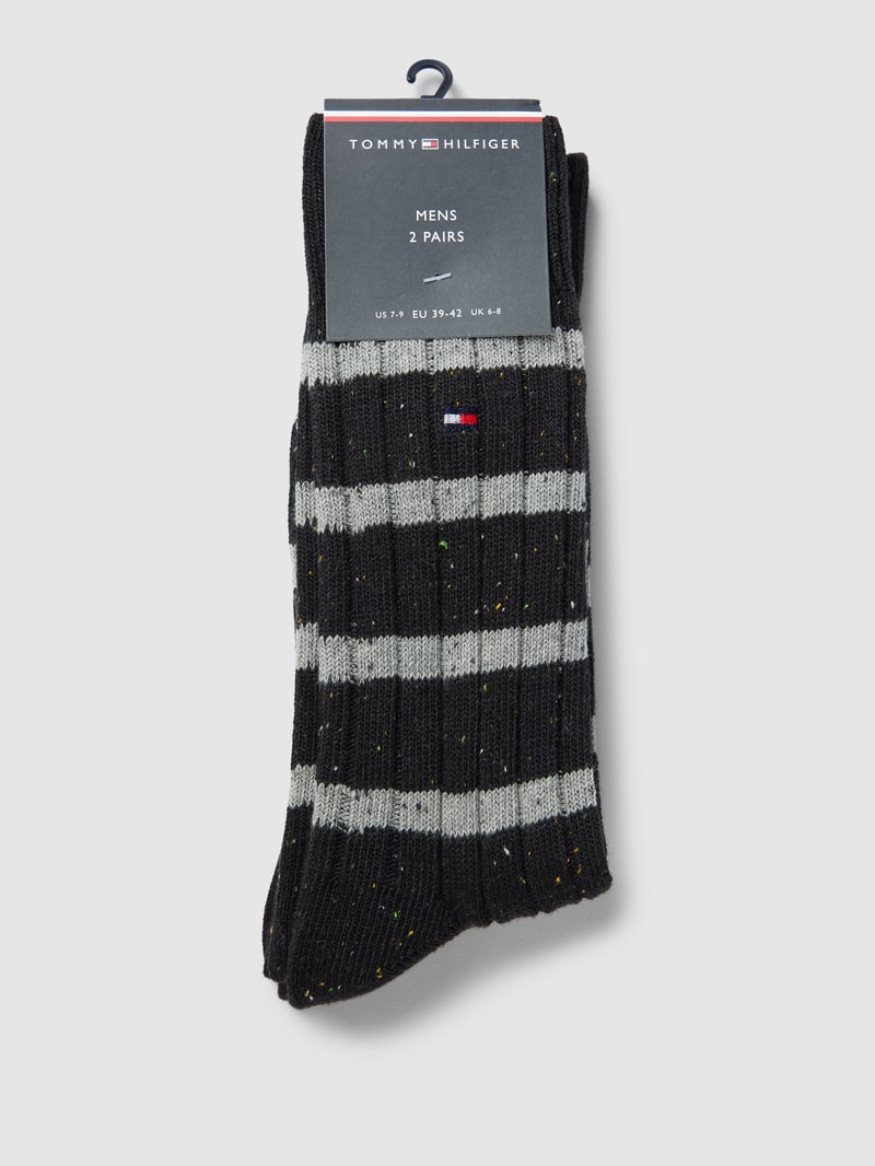 Socken mit Label-Details im 2er-Pack Modell 'NEPPY' in schwarz