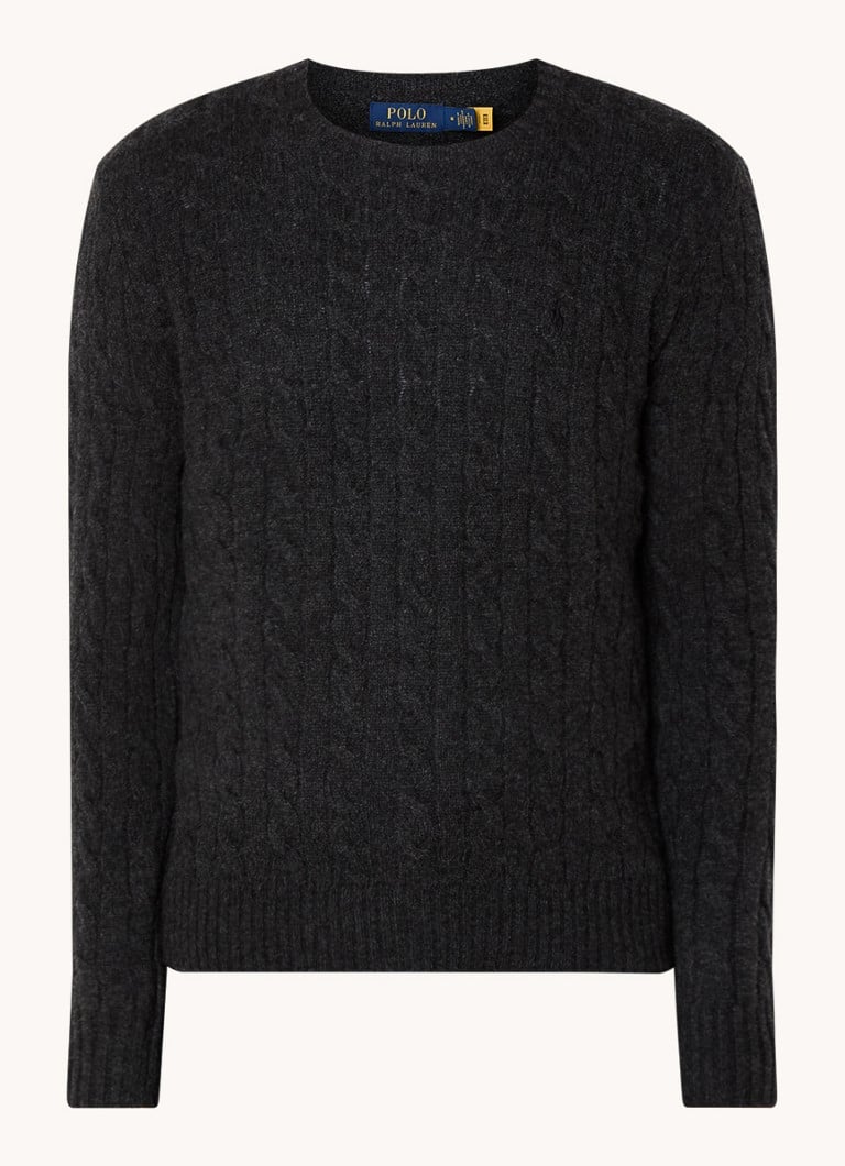 Ralph Lauren Cable-knit sweater in cashmere blend with logo embroidery
