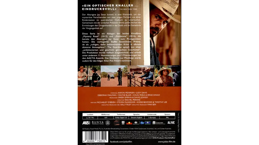 Mystery Road - Verschwunden im Outback, Staffel 1 / Die ersten 6 Folgen der preisgekrönten Krimiserie  [2 DVDs]
