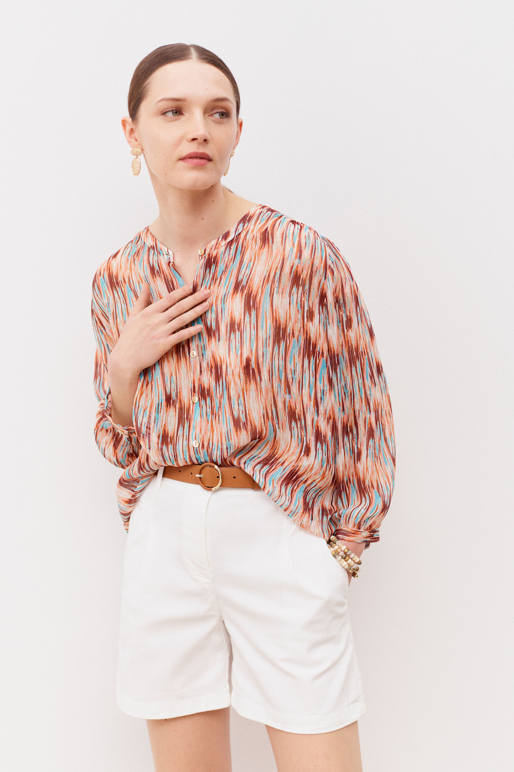 chemisier monica orange femme