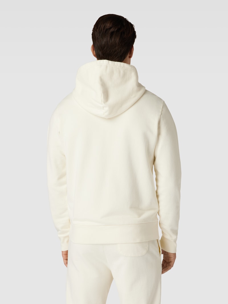 Sweatjacke mit Label-Stitching in sand