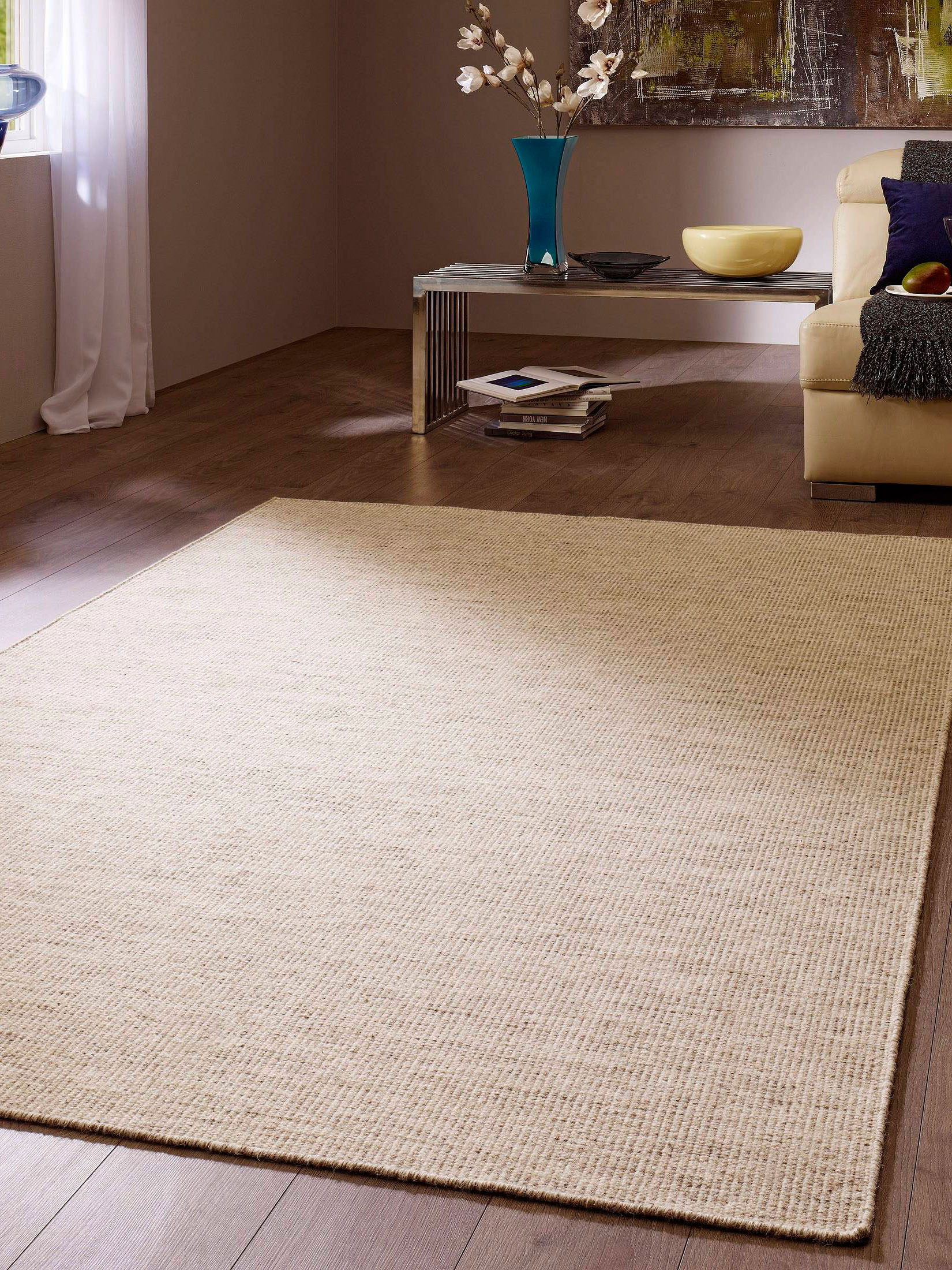 Woolweave Woll-Teppich, Natur/Beige