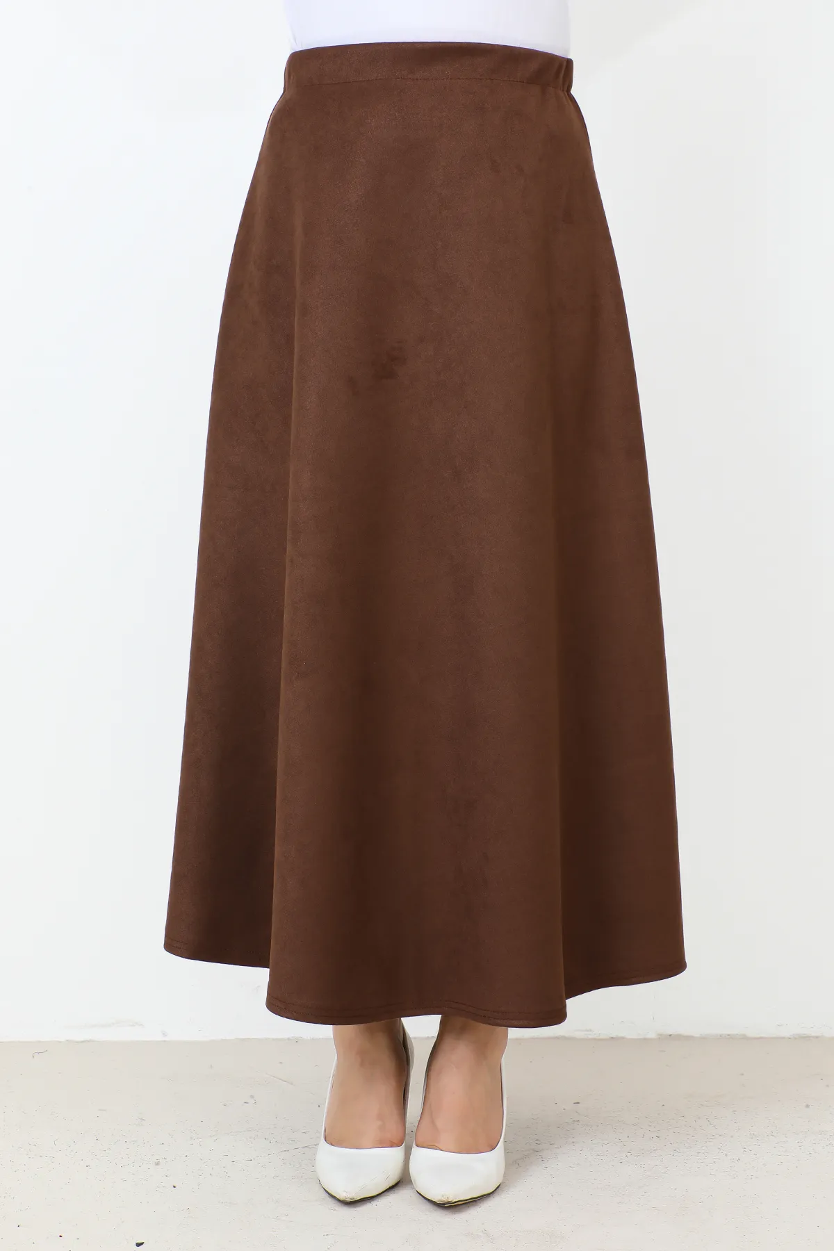 Tesettür Dünyası  Wildleder-Mevlana-Rock TSD0036 Braun