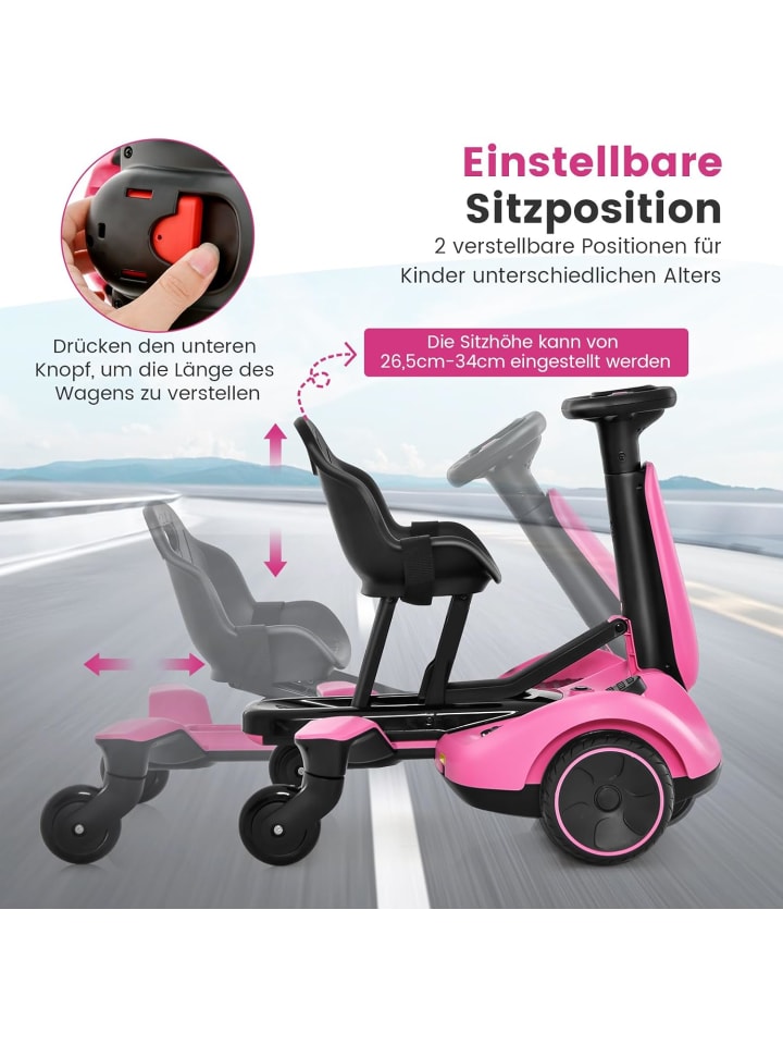 COSTWAY 6V Gokart Elektro in Rosa günstig kaufen onesize