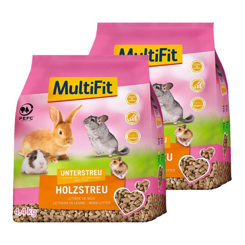 MultiFit Streu & Stroh MultiFit Natur-Holzstreu 2x4,4 kg