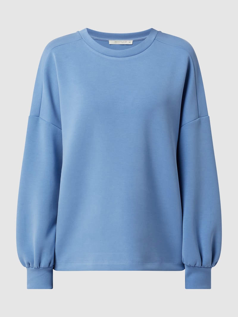 Sweatshirt mit überschnittenen Schultern in hellblau