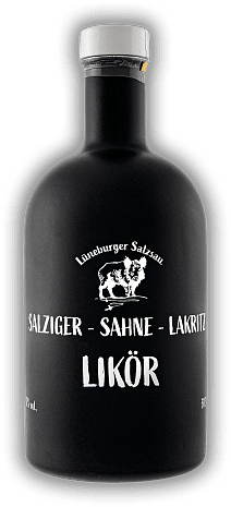 Lüneburger Salzsau Salziger - Sahne - Lakritz Likör Lüneburger Salzsau Salziger - Sahne - Lakritz Likör  0,5	 Liter - Vol 17%