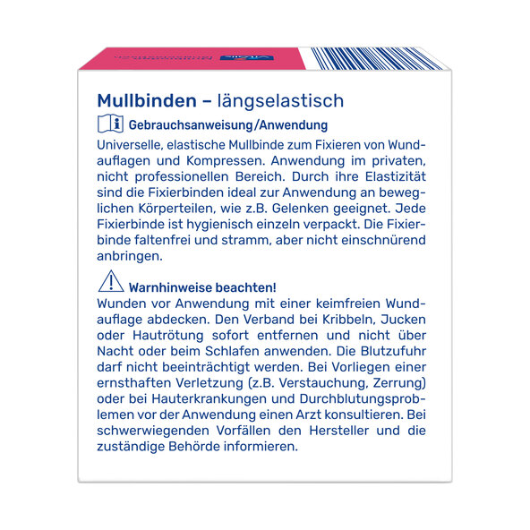 Mullbinden - längselastisch, 3er Set