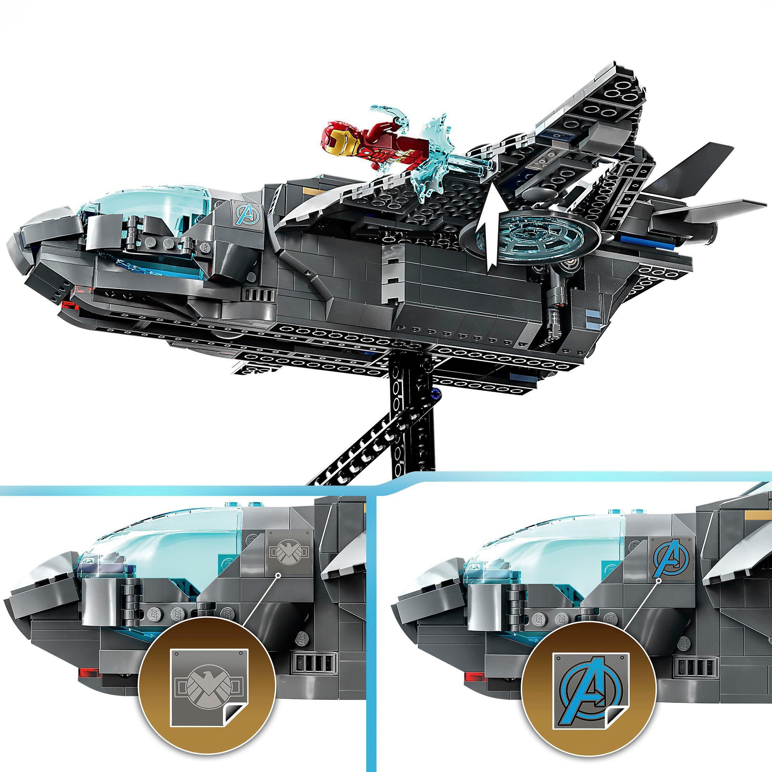 LEGO® Konstruktionsspielsteine Der Quinjet der Avengers (76248), LEGO® Marvel, (795 St), Made in Europe