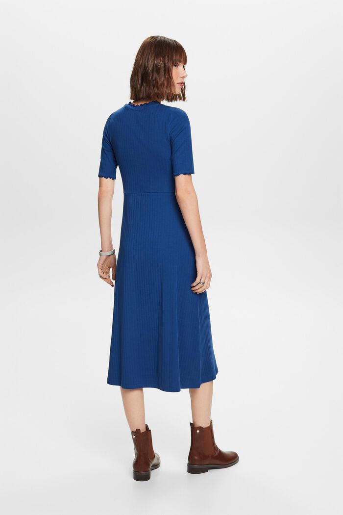 Midikleid aus geripptem Jersey