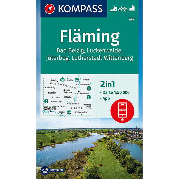 KOMPASS WANDERKARTE FLÄMING 1:50 000