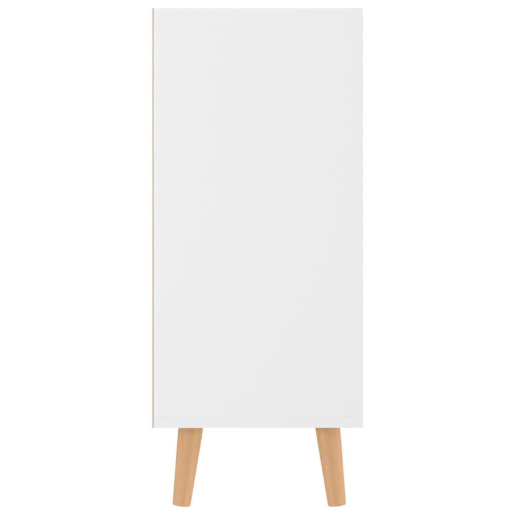 vidaXL Sideboard Sideboard Hochglanz-Weiß 90x30x72 cm Holzwerkstoff (1 St)