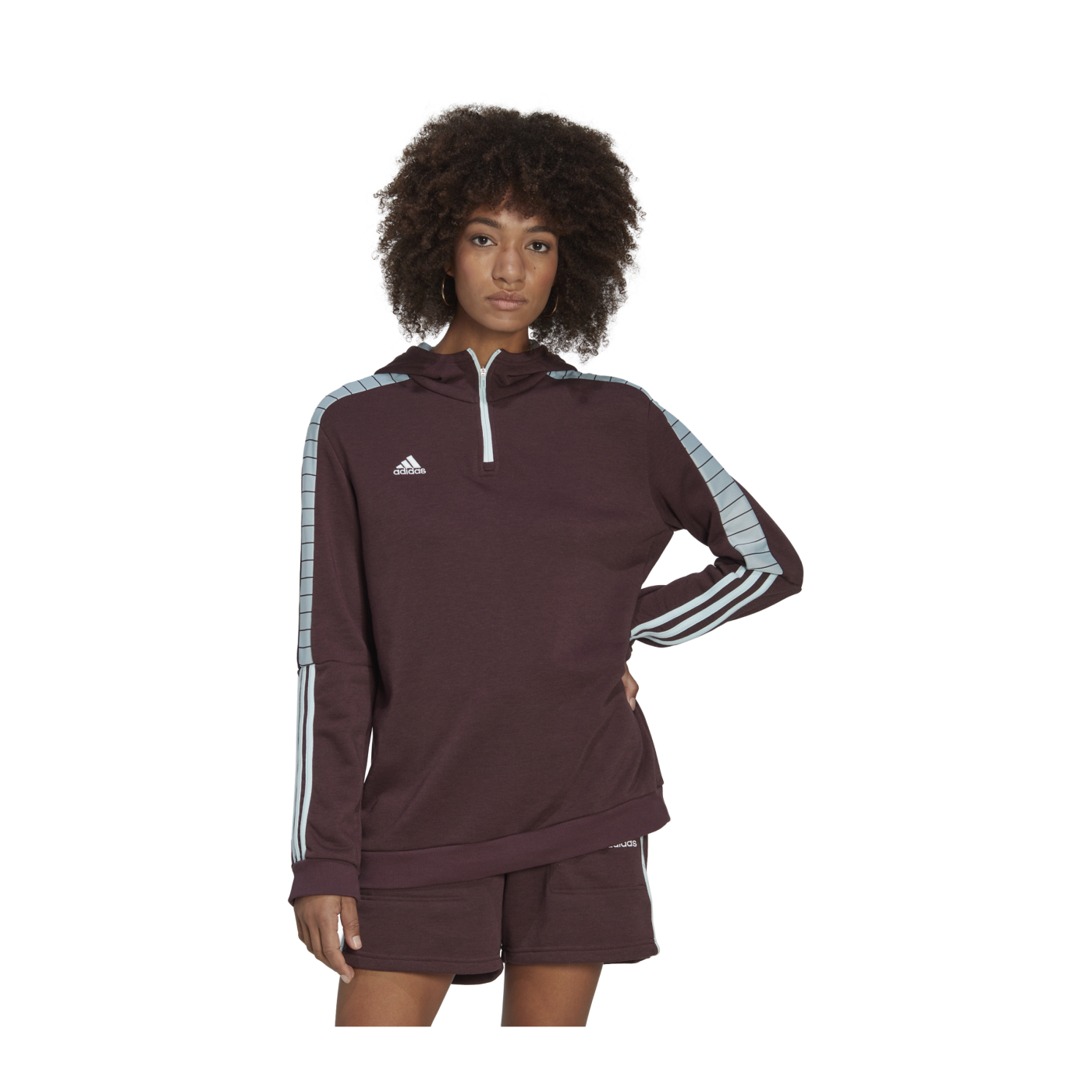 adidas Tiro Hoody Damen Rot Blau