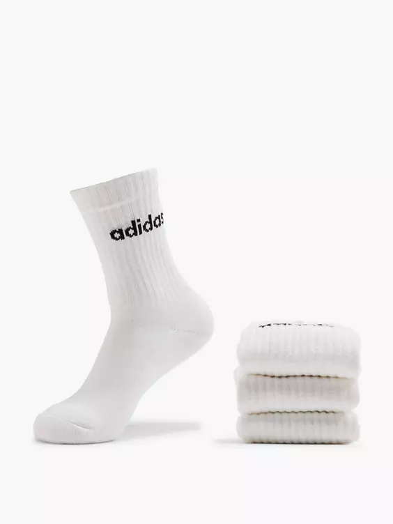 adidas Essentials Linear 3er Pack Crew Socken