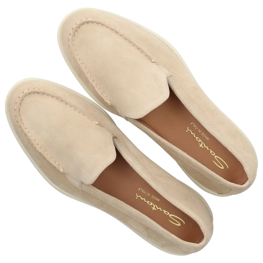 Santoni - Loafer 58856 Veloursleder - beige