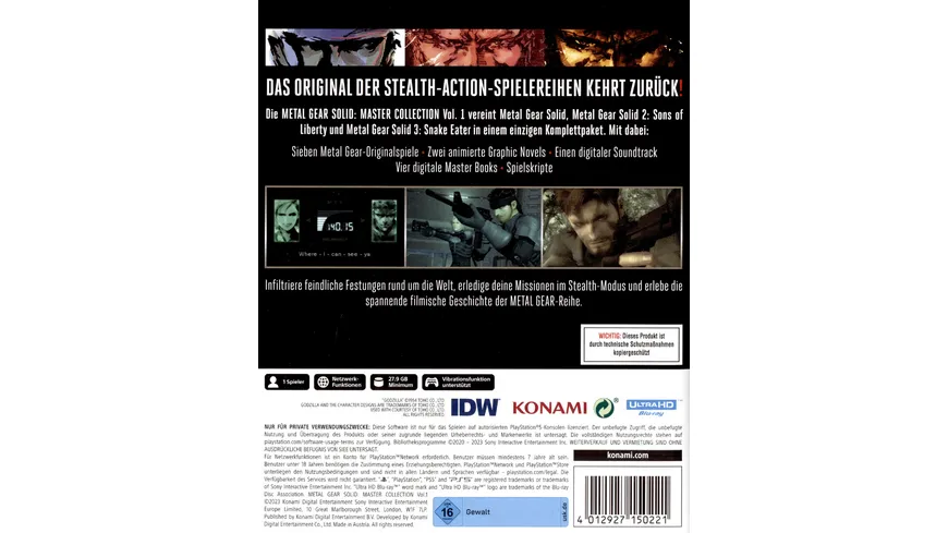Metal Gear Solid - Master Collection Vol. 1