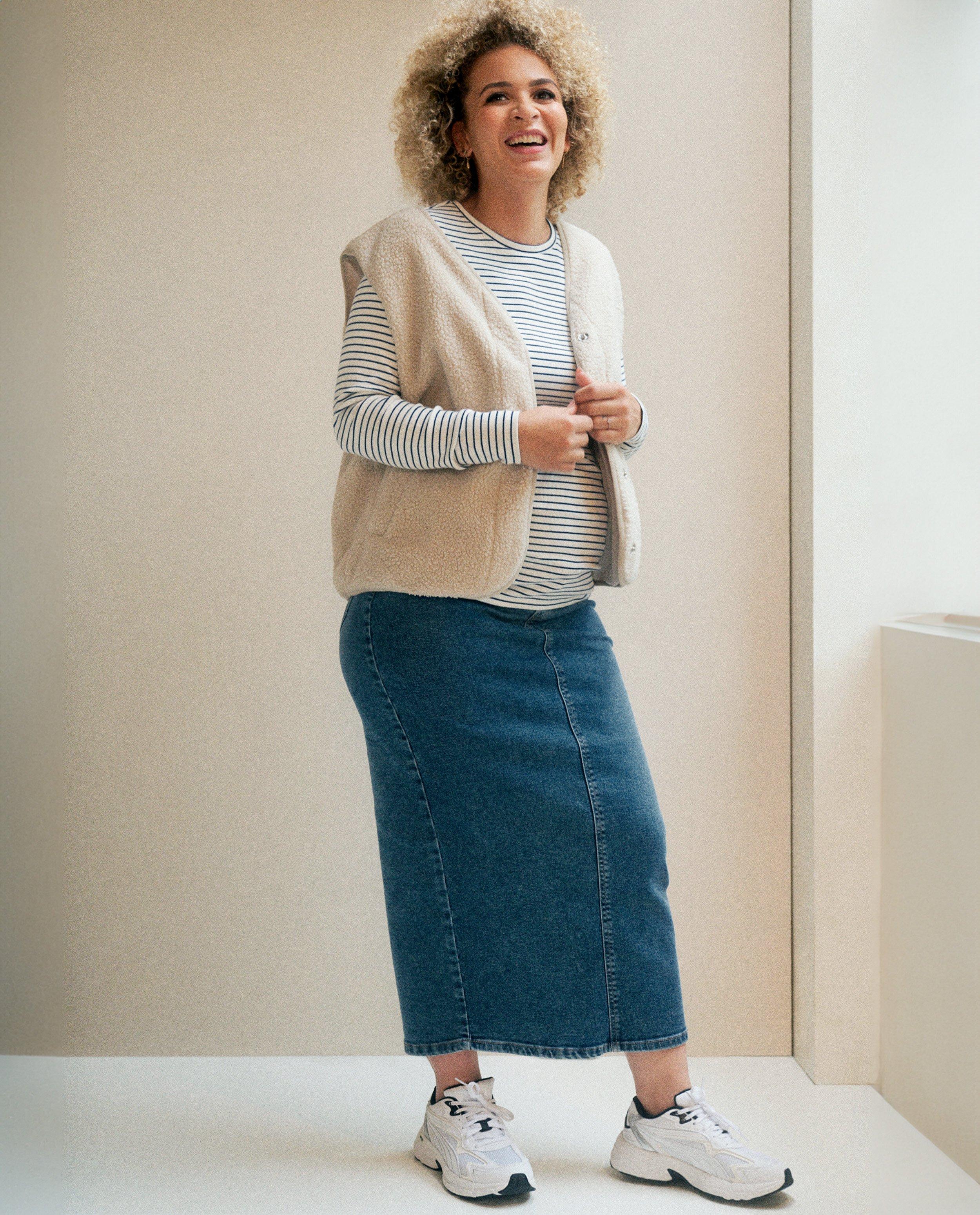 Atelier Maman Kék farmerszoknya, kismamakék