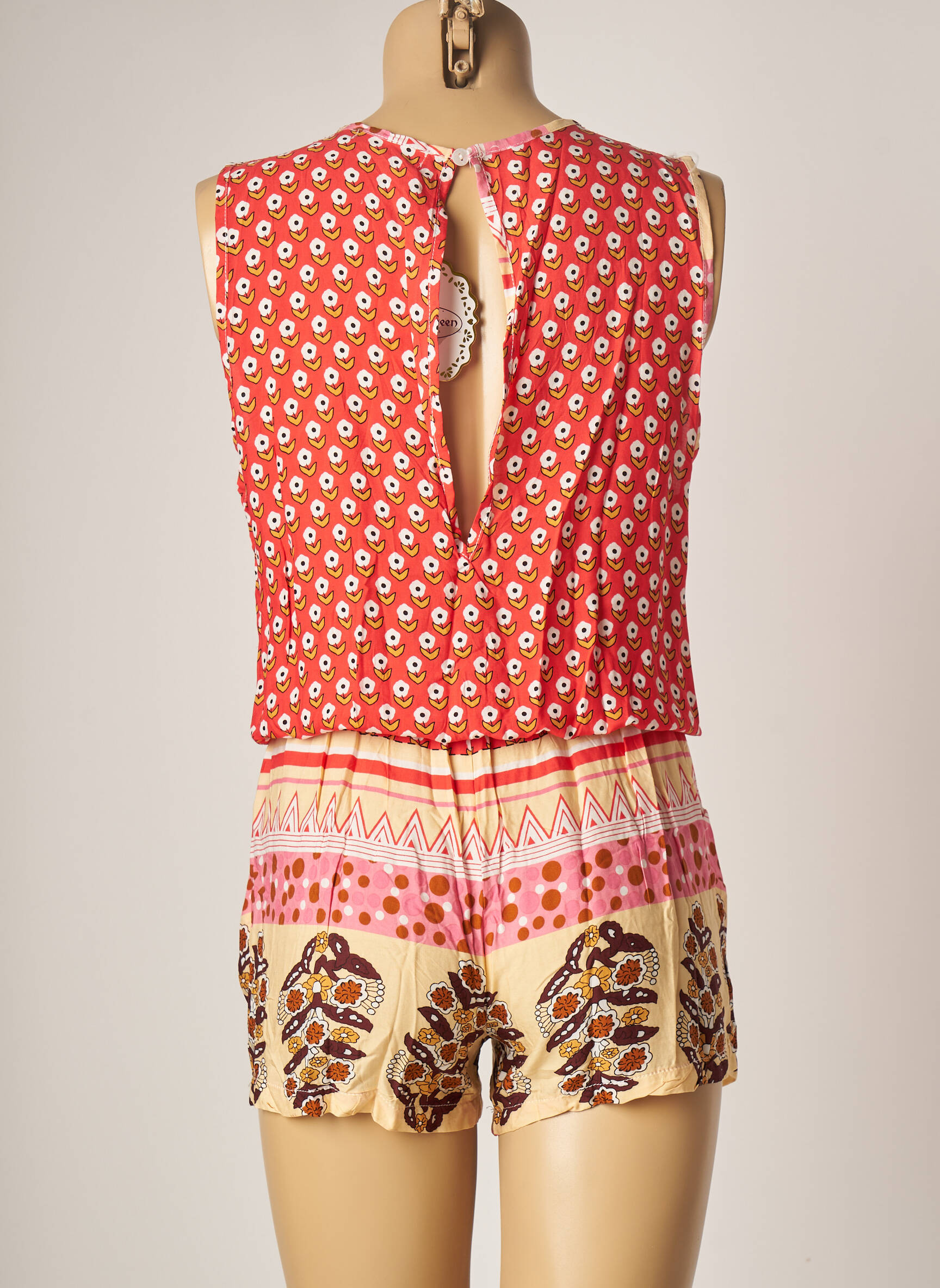 Red Queen Combi Shorts Femme couleur rouge