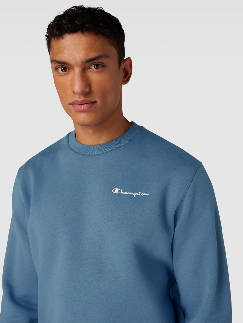 Sweatshirt in unifarbenem Design Modell 'Rochester' in rauchblau