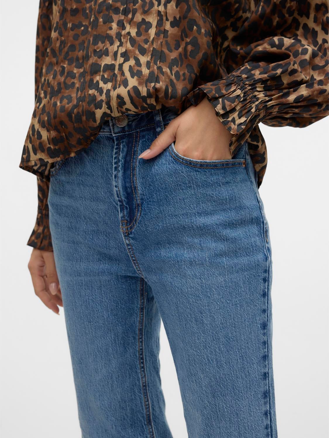 VMTESSA Hohe Taille Gerade geschnitten Jeans