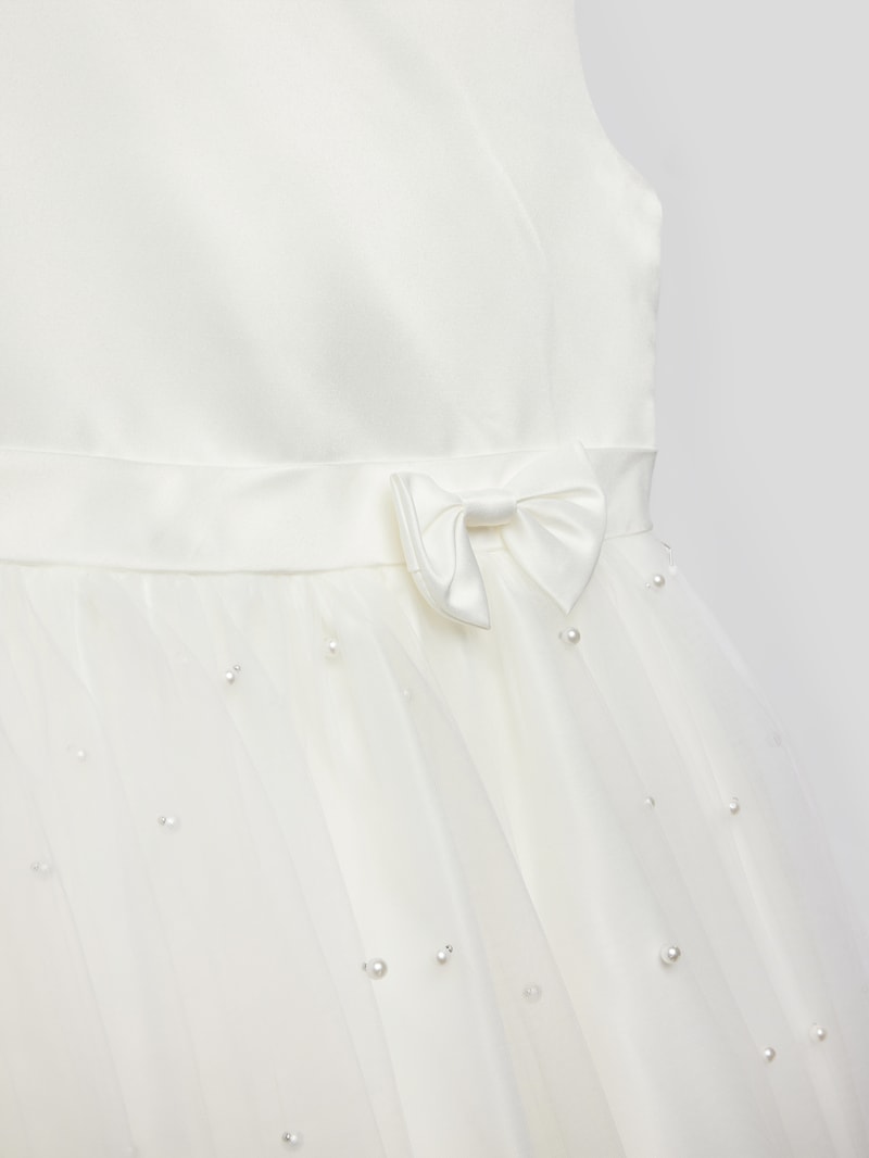 Kleid mit Schleifen-Detail in ecru
