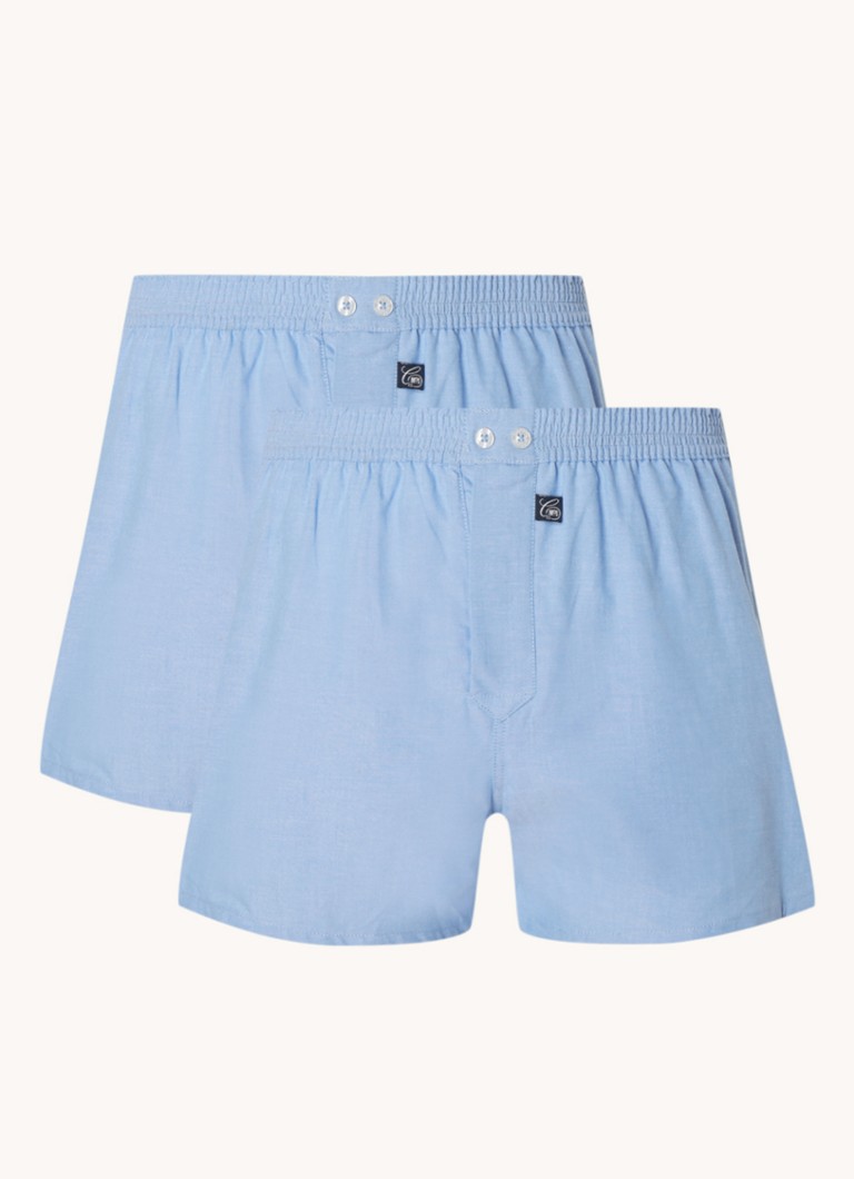 Pantaloni scurți boxer Claesen cu talie elastică și logo, vânduți în pachet de 2.