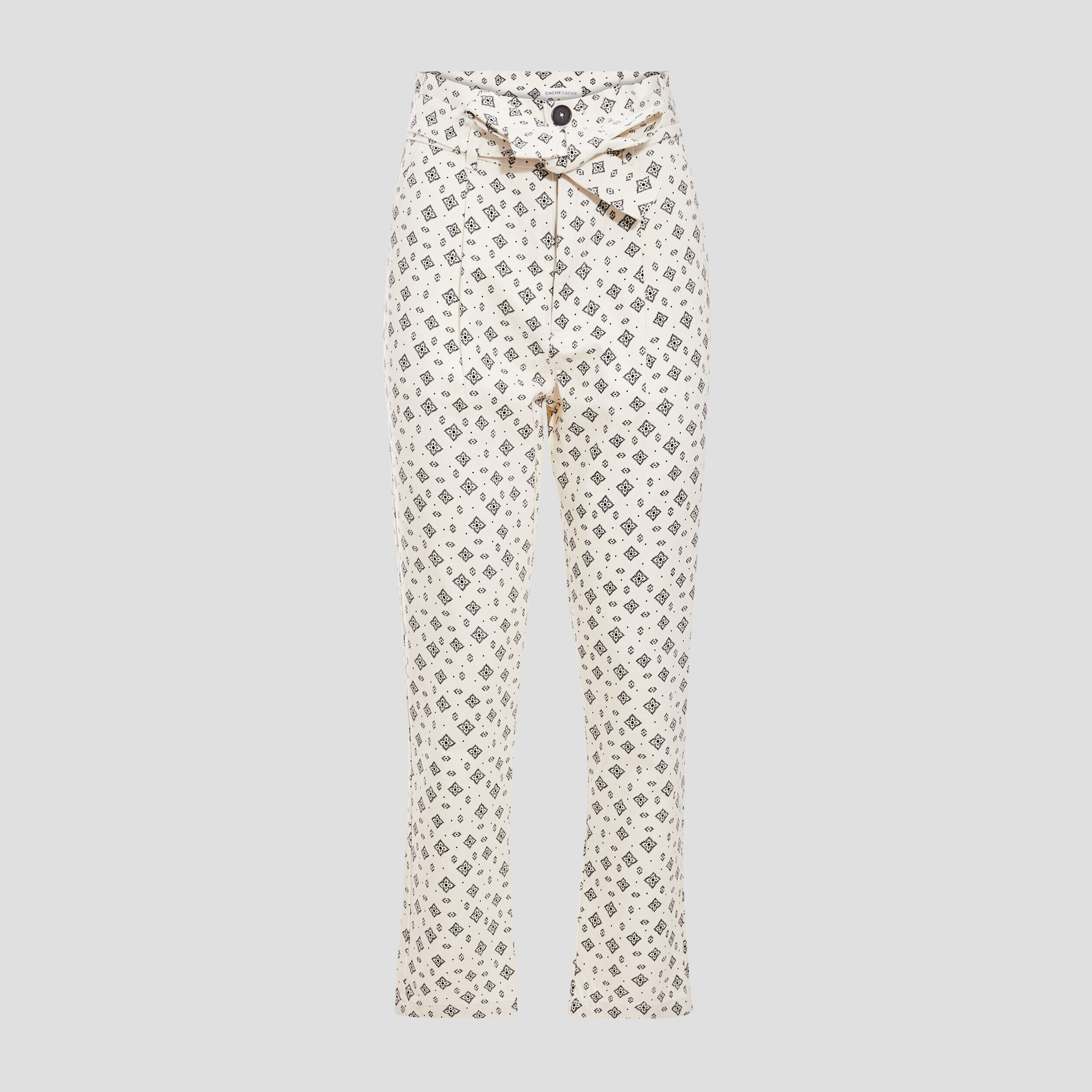 Pantalon paperbag blanc femme | Cache Cache