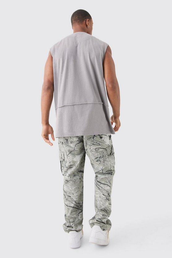 Oversize Tanktop mit rohem Detail