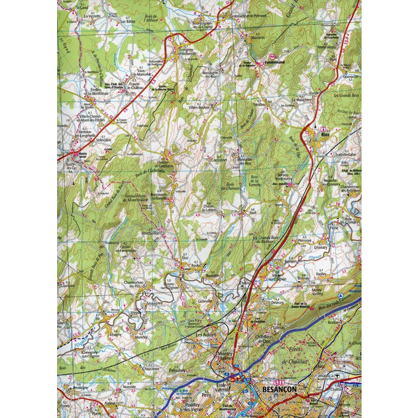 Besançon. Montbéliard 1 : 100 000 - Wanderkarte