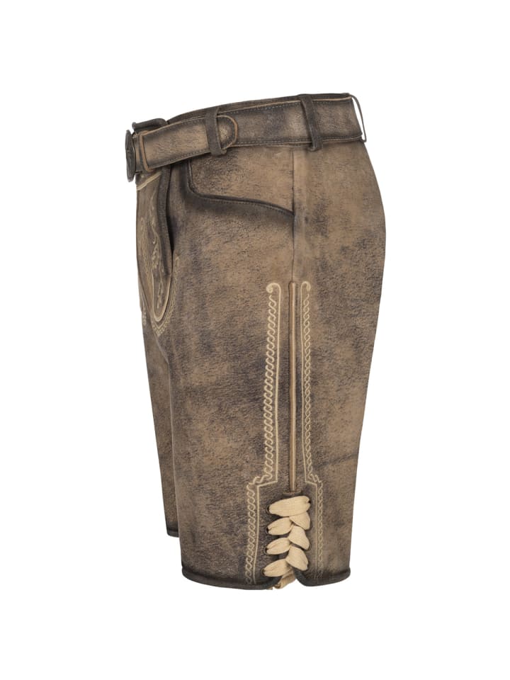KRÜGER Lederhose Magnus in braun günstig kaufen