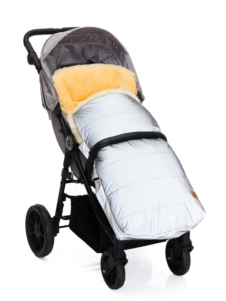fillikid Echtfell-Winterfußsack Bernina Reflect Exklusiv in Silber günstig kaufen onesize