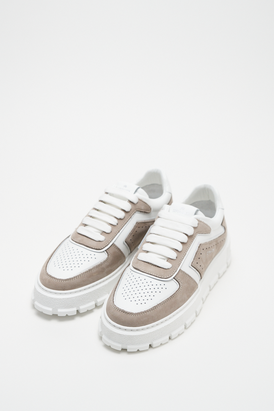 CPH332 leather mix greige/white