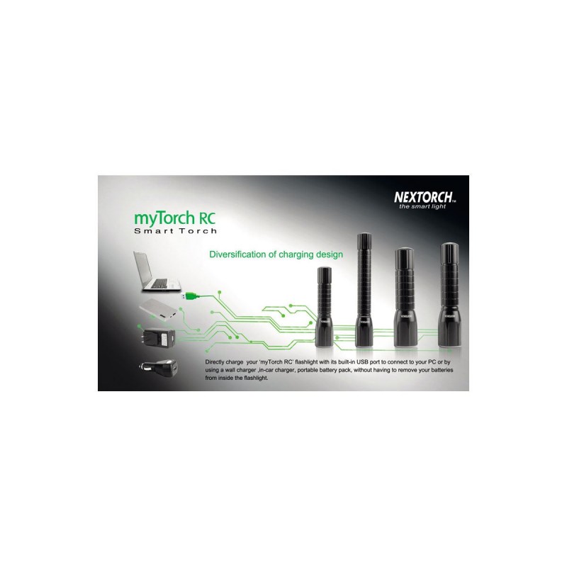 Nextorch myTorch Rc 2AA LED-Taschenlampe mit 200 Lumen