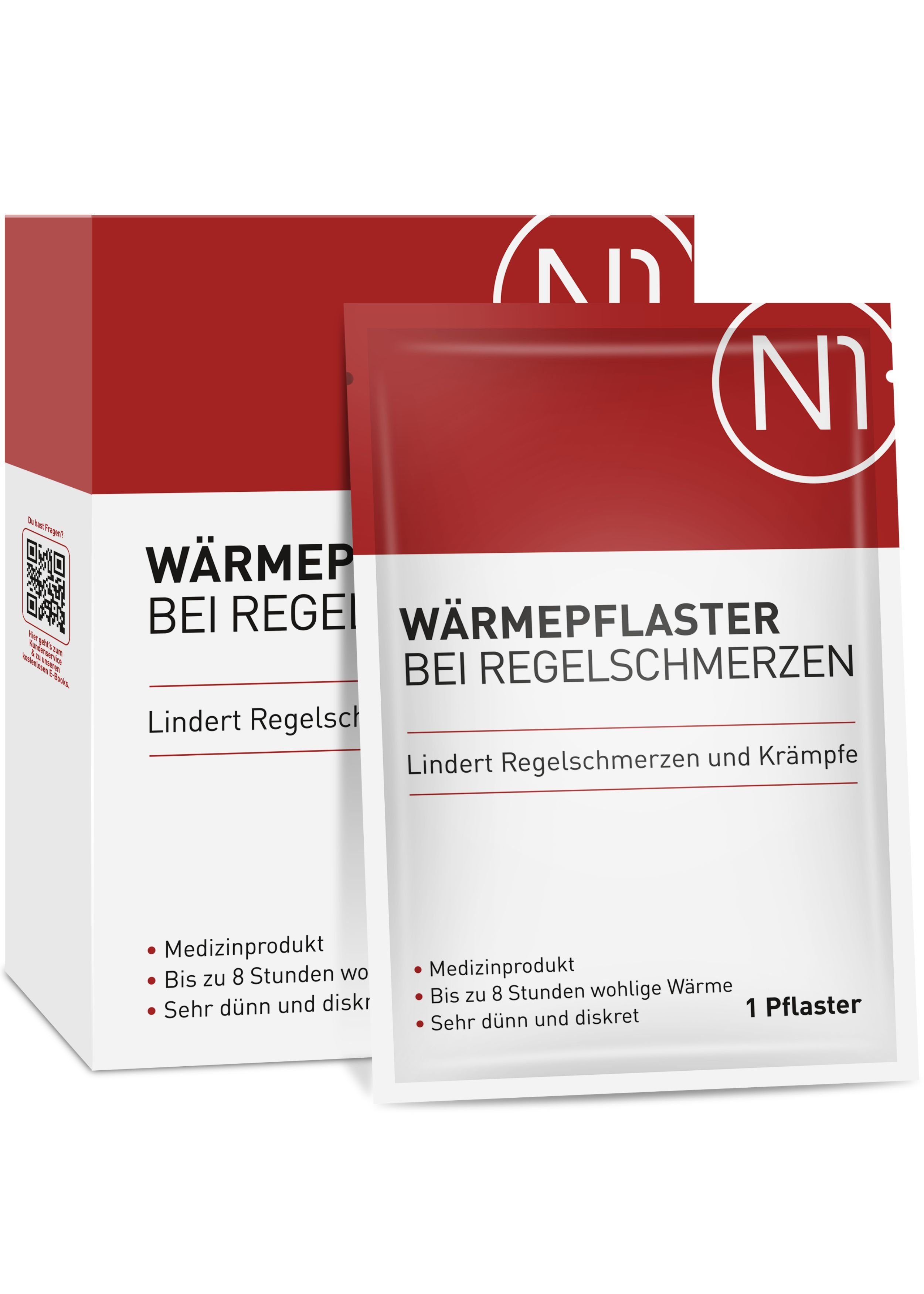N1 Healthcare Wärmepflaster Wärmepflaster bei Regelschmerzen (4 St), 8 Stunden wohlige Wärme