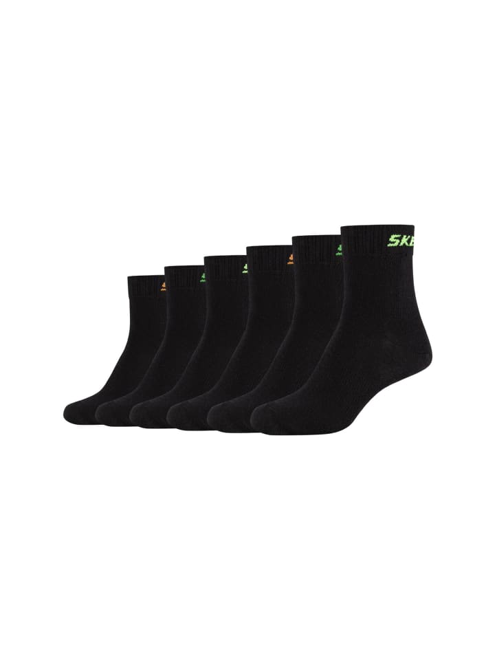 Skechers Socken 6er Pack mesh ventilation in Schwarz günstig kaufen 27-30