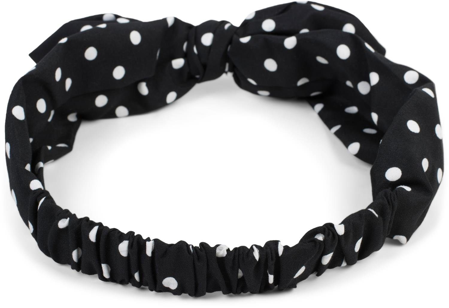 styleBREAKER Haarband, 1-tlg., Haarband mit Punkte Muster und Schleife