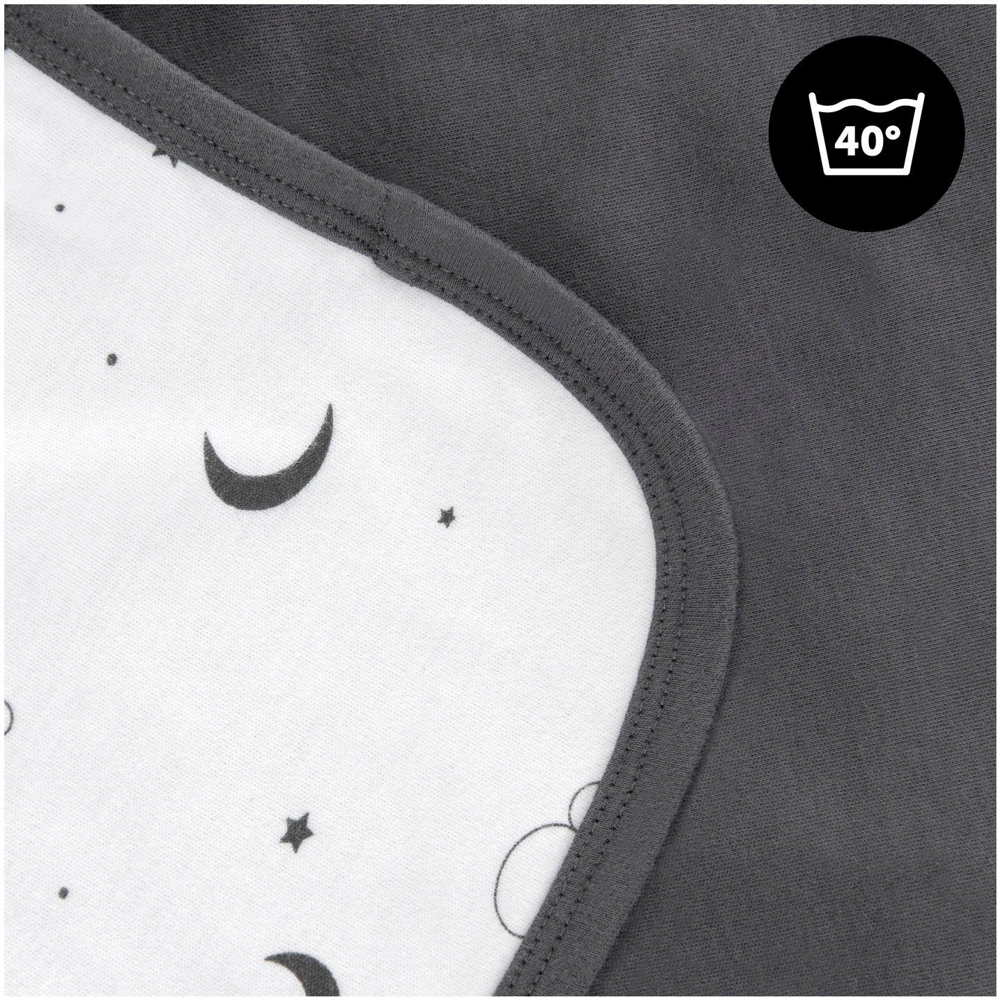 Babydecke Baby Einschlagdecke, Snuggle N Dream Mickey Mouse Anthracite, Hauck, mit Kapuze