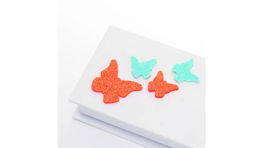 folia Moosgummi Glitter-Sticker Falter